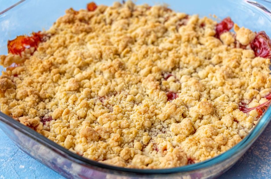 Crumble z rabarbarem